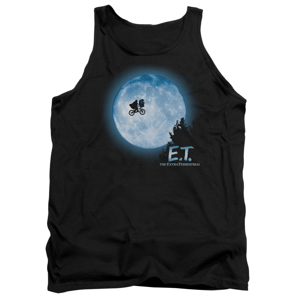 UNI100-TK-1 ET Moon Scene Adult Tank Top, Black - Small