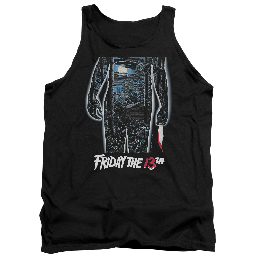 WBM620-TK-2 Friday The 13th Poster Adult Tank Top, Black - Medium