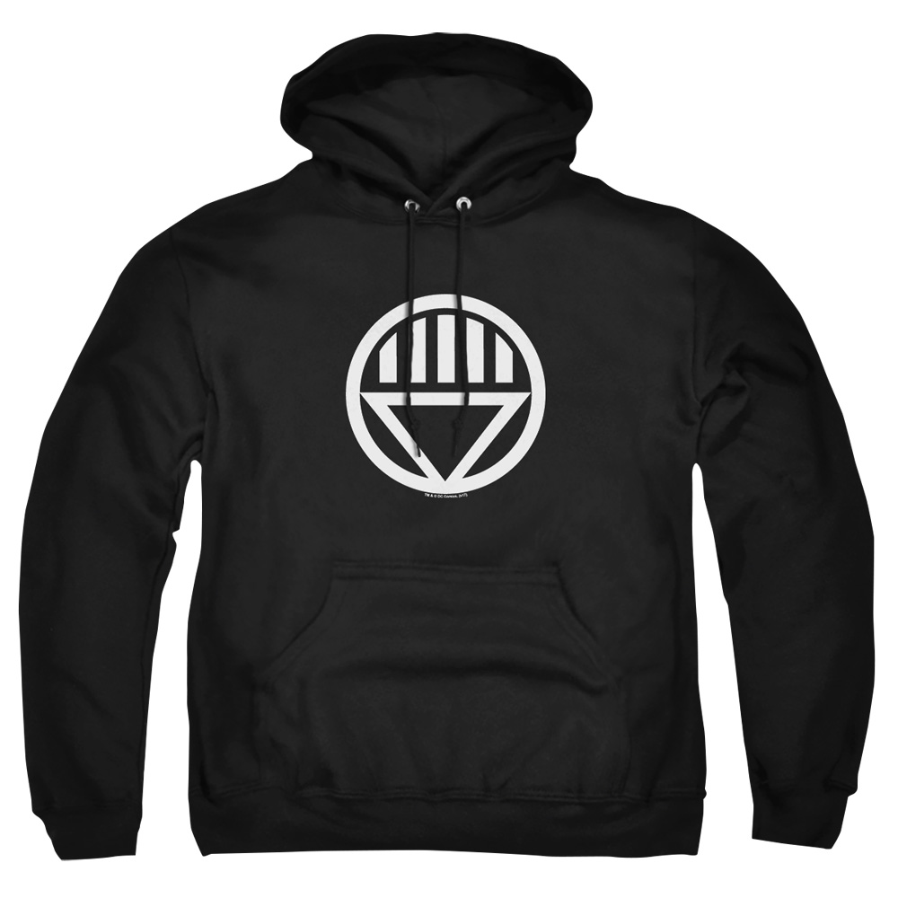 GL234-AFTH-8 Green Lantern Black Lantern Logo Adult Pullover Hoodie, Black - 5X