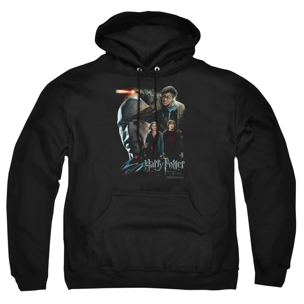 HP8065-AFTH-5 Harry Potter Final Fight Adult Pullover Hoodie, Black - 2X