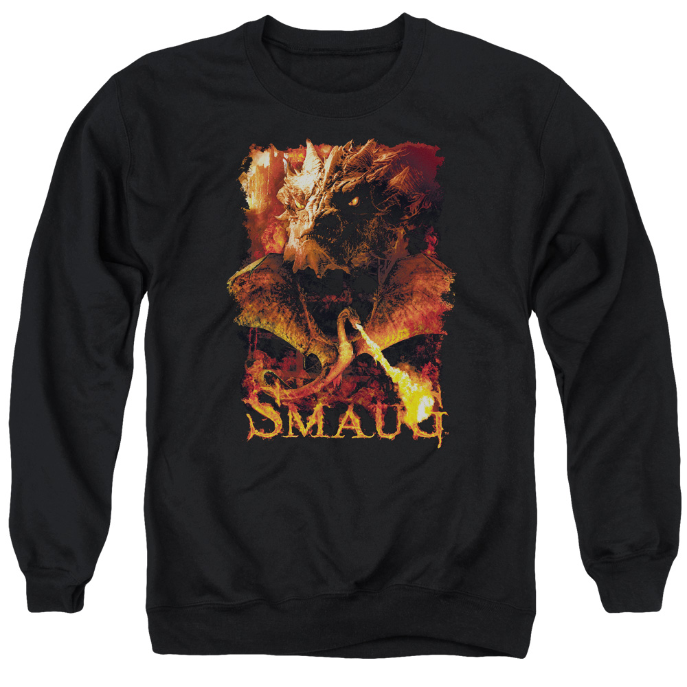 HOB3013-AS-2 Hobbit Smolder Adult Crewneck Sweatshirt, Black - Medium