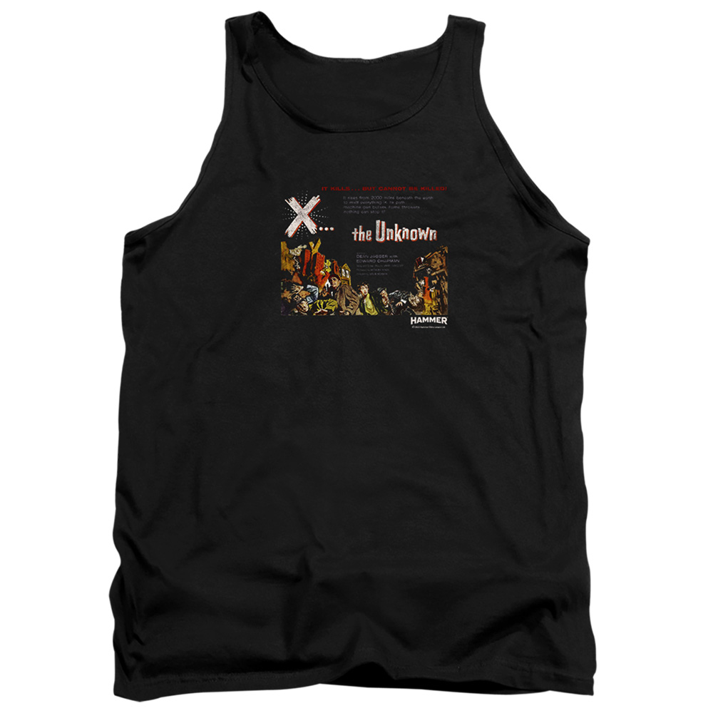 HHOH10028-TK-1 Hammer House of Horror The Unkknown Adult Tank Top, Black - Small
