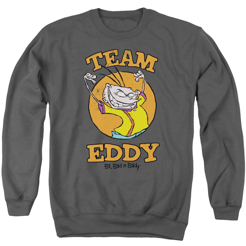CN502-AS-2 Ed Edd N Eddy Team Eddy Adult Crewneck Sweatshirt, Charcoal - Medium