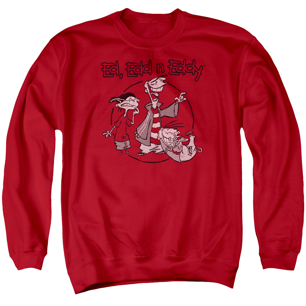 CN505-AS-2 Ed Edd N Eddy Gang Adult Crewneck Sweatshirt, Red - Medium