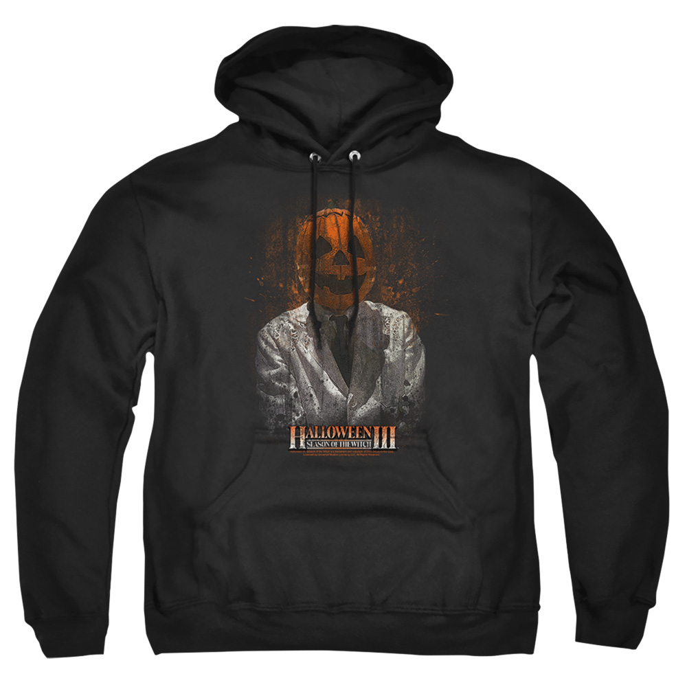 UNI504-AFTH-3 Halloween III H3 Scientist Adult Pullover Hoodie, Black - Large