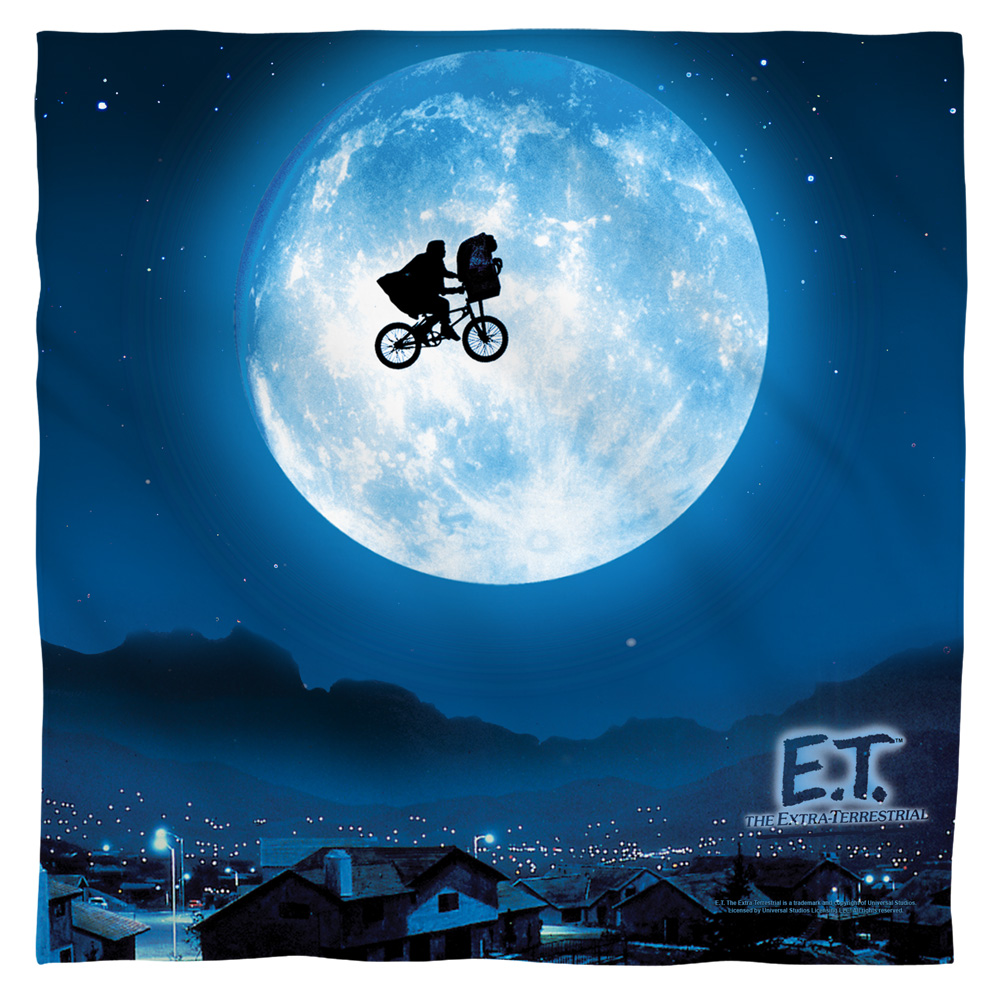 UNI865-BND1-0 ET Moon Bandana, White - 22 x 22 in.