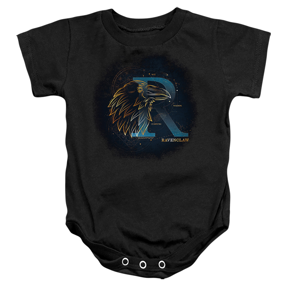 HP8475-SS-2 Harry Potter Celestial Nomad Ravenclaw Infant Snapsuit, Black - Medium - 12 Month