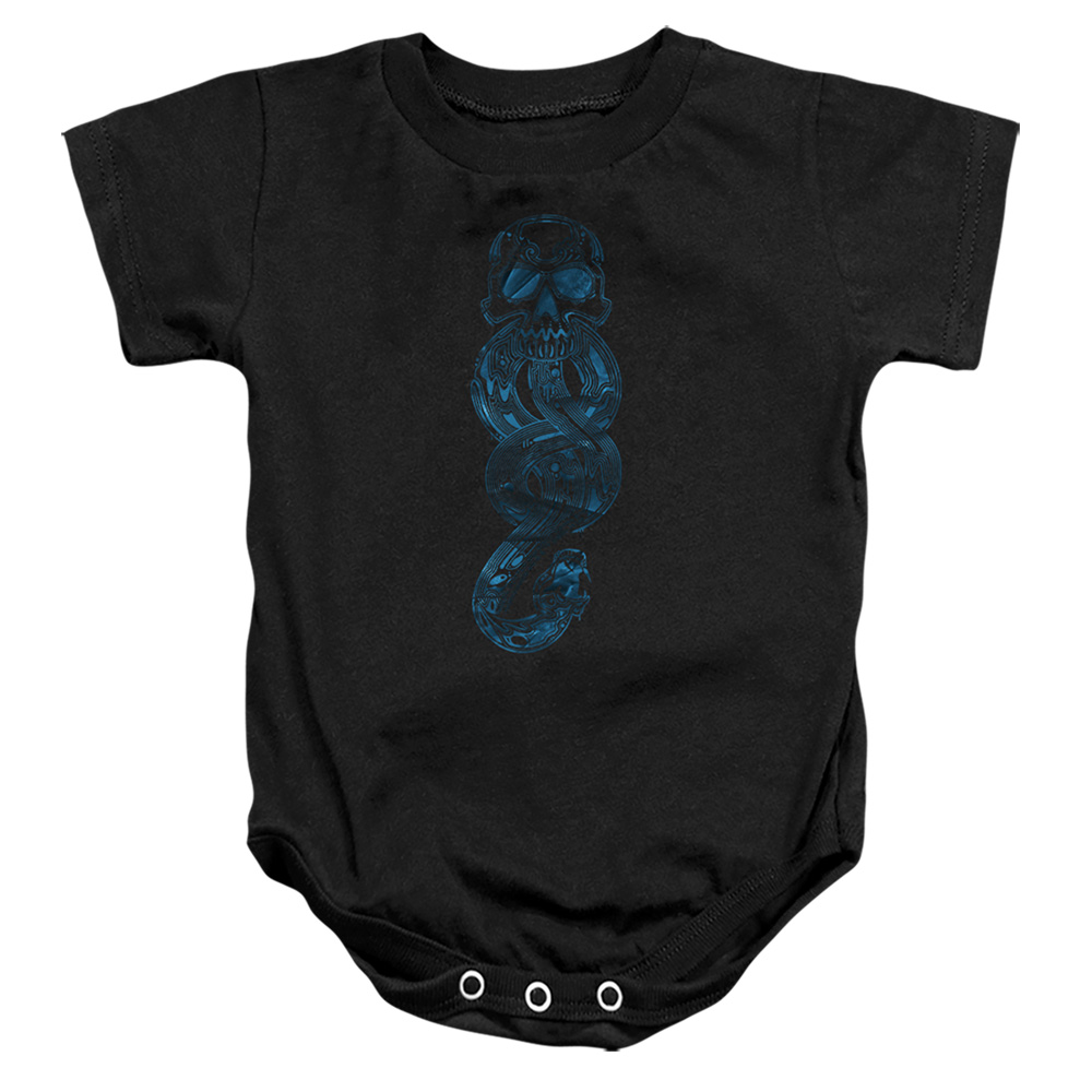 HP8213-SS-3 Harry Potter Death Eater Dark Mark Logo Infant Snapsuit, Black - Large - 18 Month