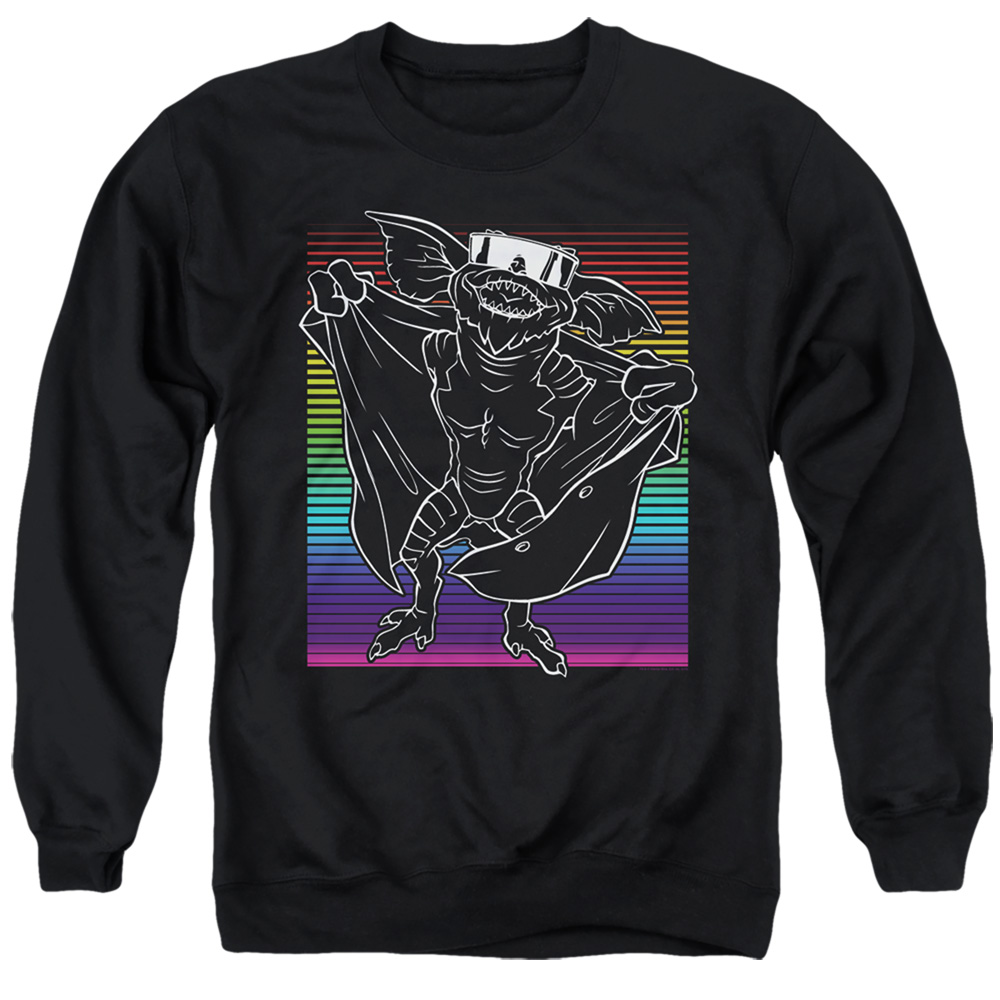WBM951-AS-4 Gremlins Cool Gradient Adult Crewneck Sweatshirt, Black - Extra Large