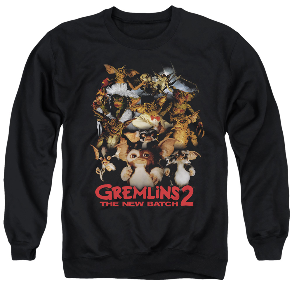 WBM935-AS-2 Gremlins 2 Goon Crew Adult Crewneck Sweatshirt, Black - Medium