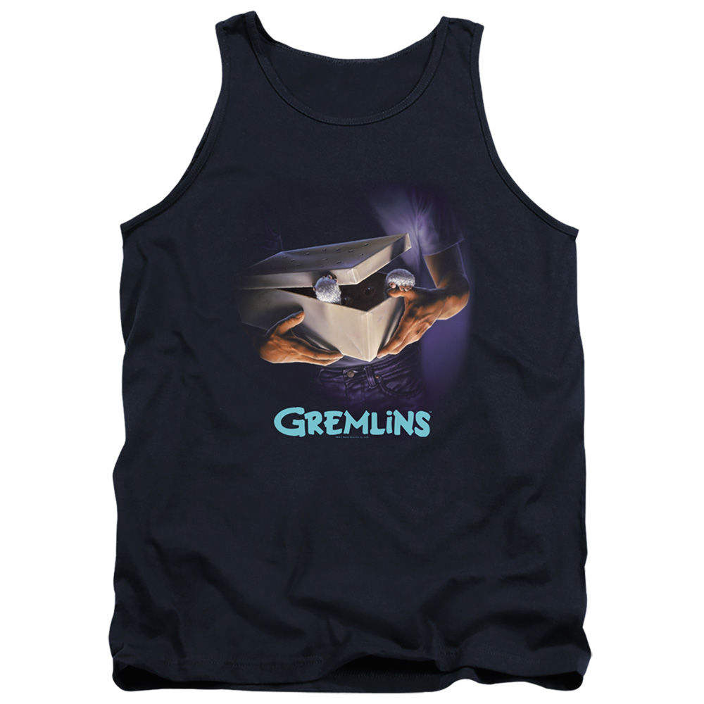 WBM949-TK-2 Gremlins Original Poster Adult Tank Top, Navy - Medium