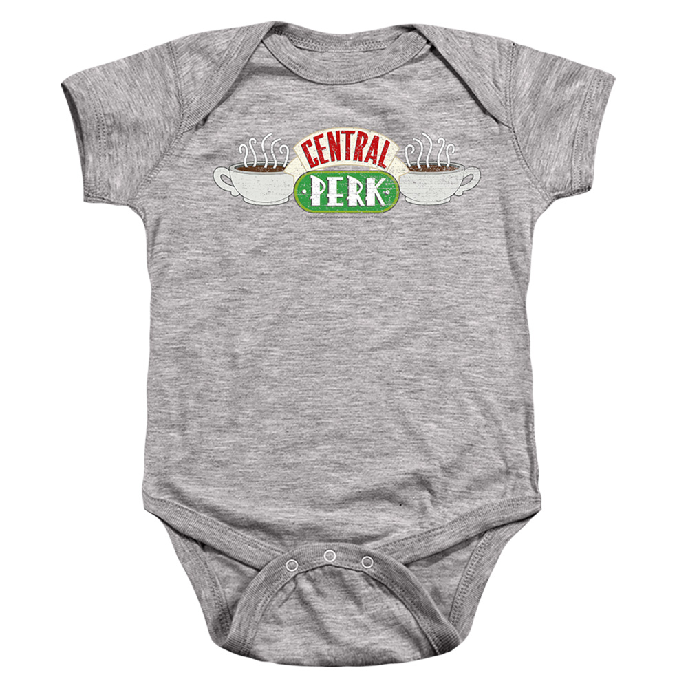 WBT1307-SS-1 Friends Central Perk 2 Infant Snapsuit, Athletic Heather - Small - 6 Month