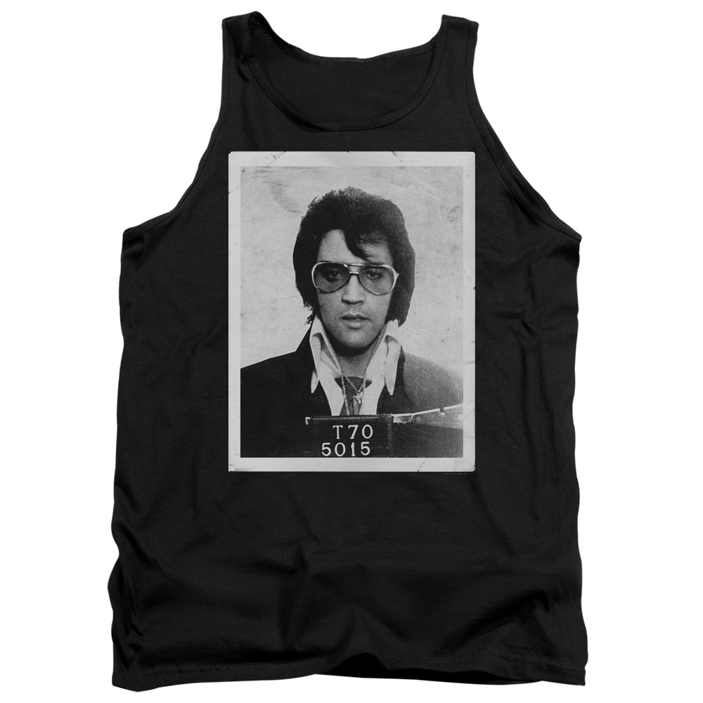 ELV778B-TK-2 Elvis Presley Framed Adult Tank Top, Black - Medium