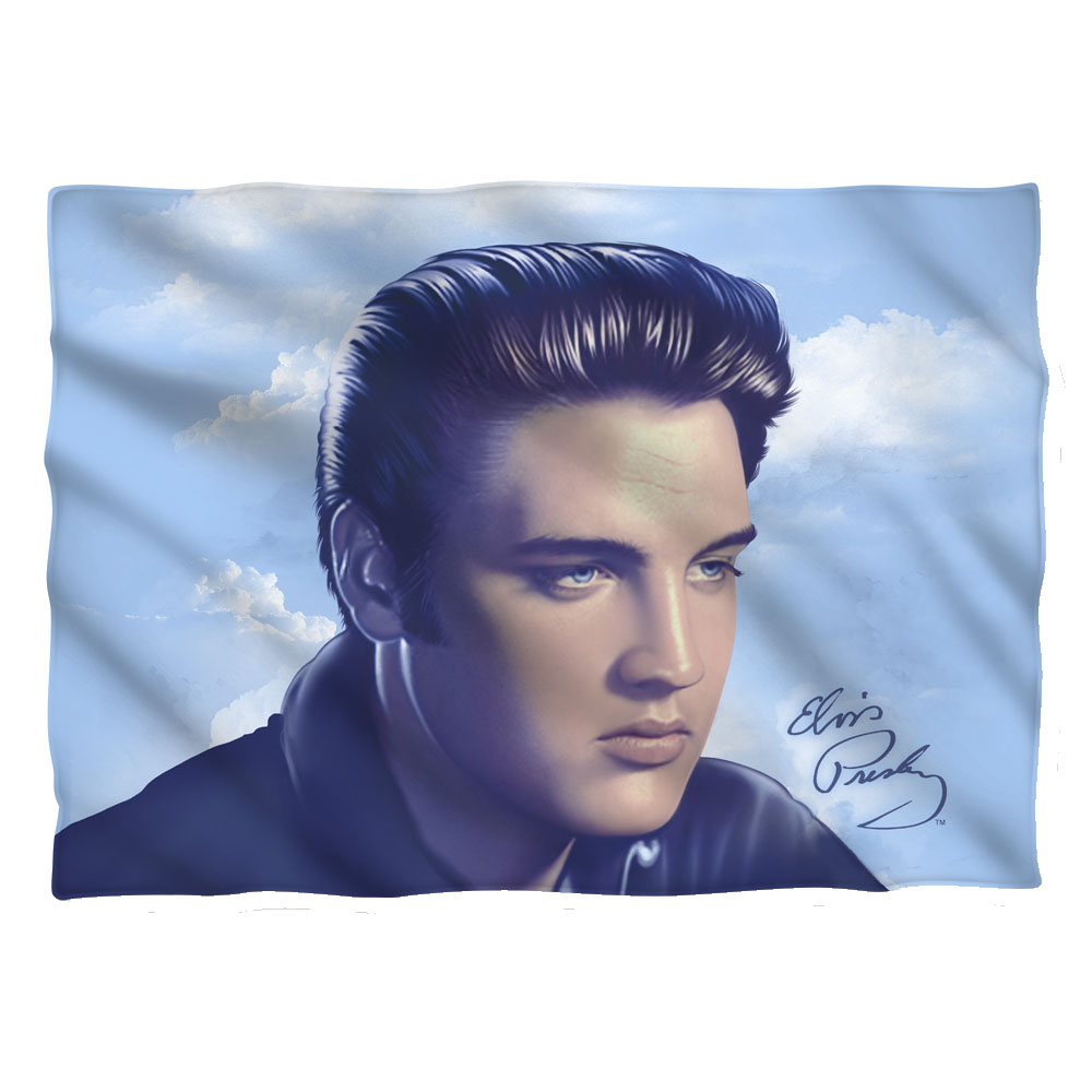 ELV833-PLO1-0 Elvis Presley Big Portrait Pillow Case, White - 20 x 28 in.