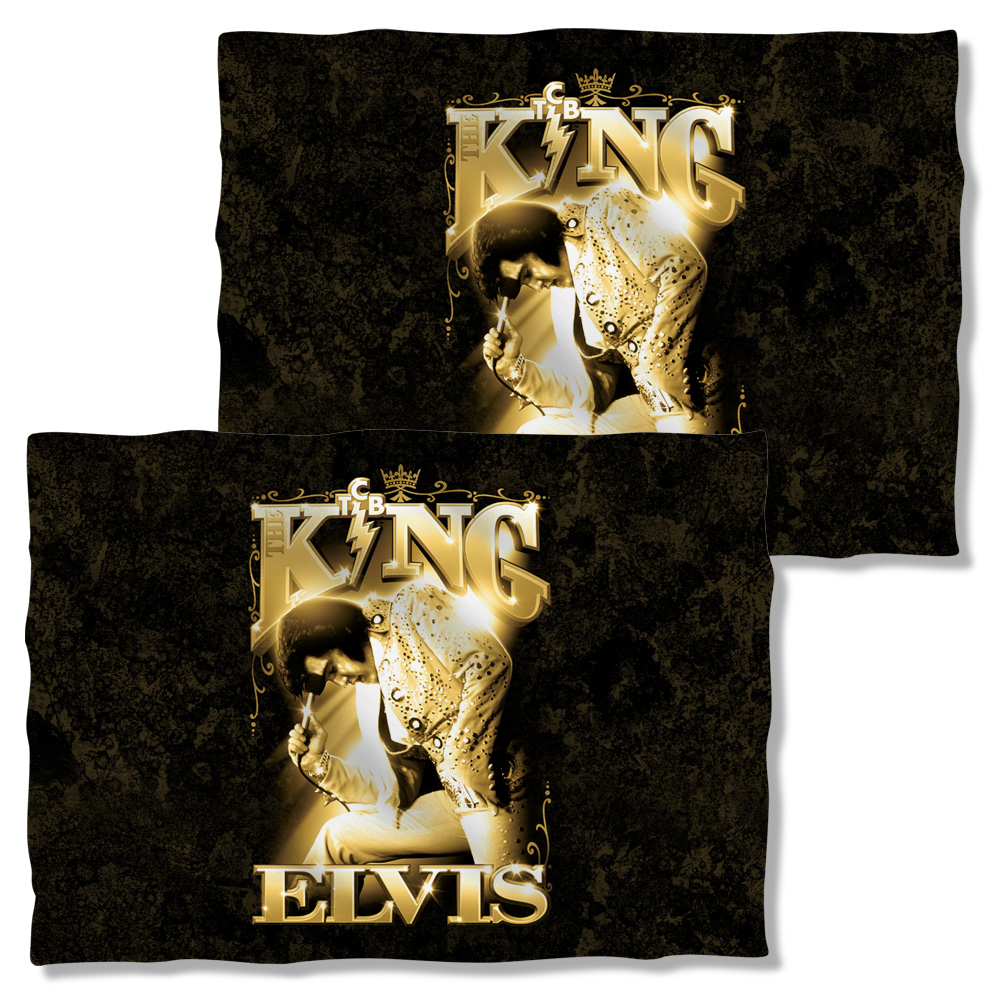 ELV834FB-PLO1-0 Elvis Presley The King Pillow Case, White - 20 x 28 in.