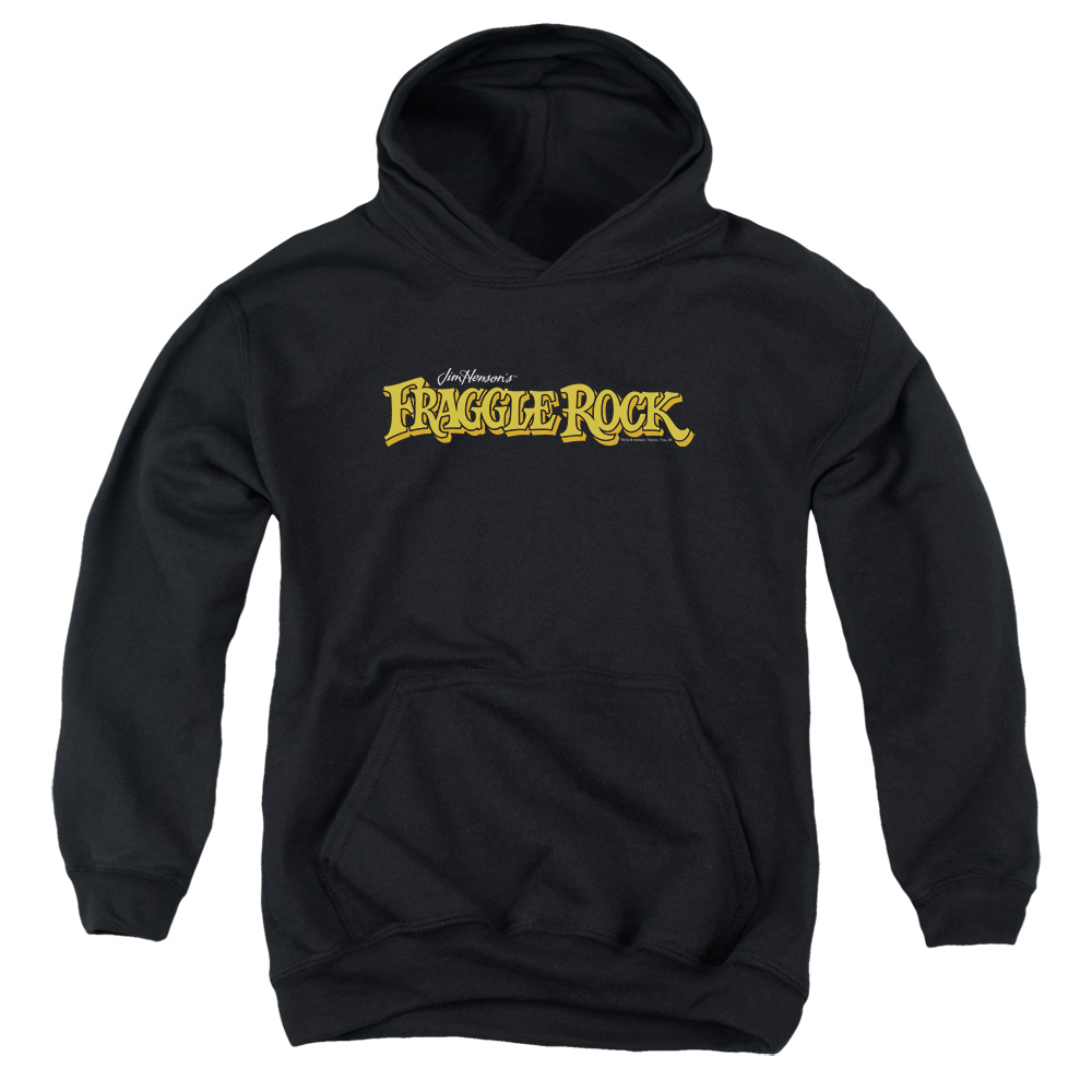 FR100-YFTH-2 Fraggle Rock Logo Youth Hooded Sweatshirt, Black - Medium