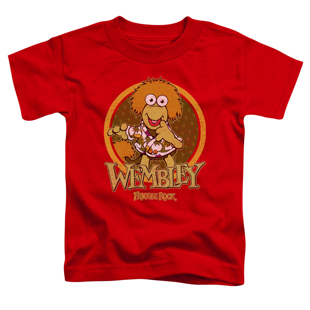 FR110-TT-2 Fraggle Rock Wembley Circle Toddler Short Sleeve T-Shirt, Red - Medium 3T