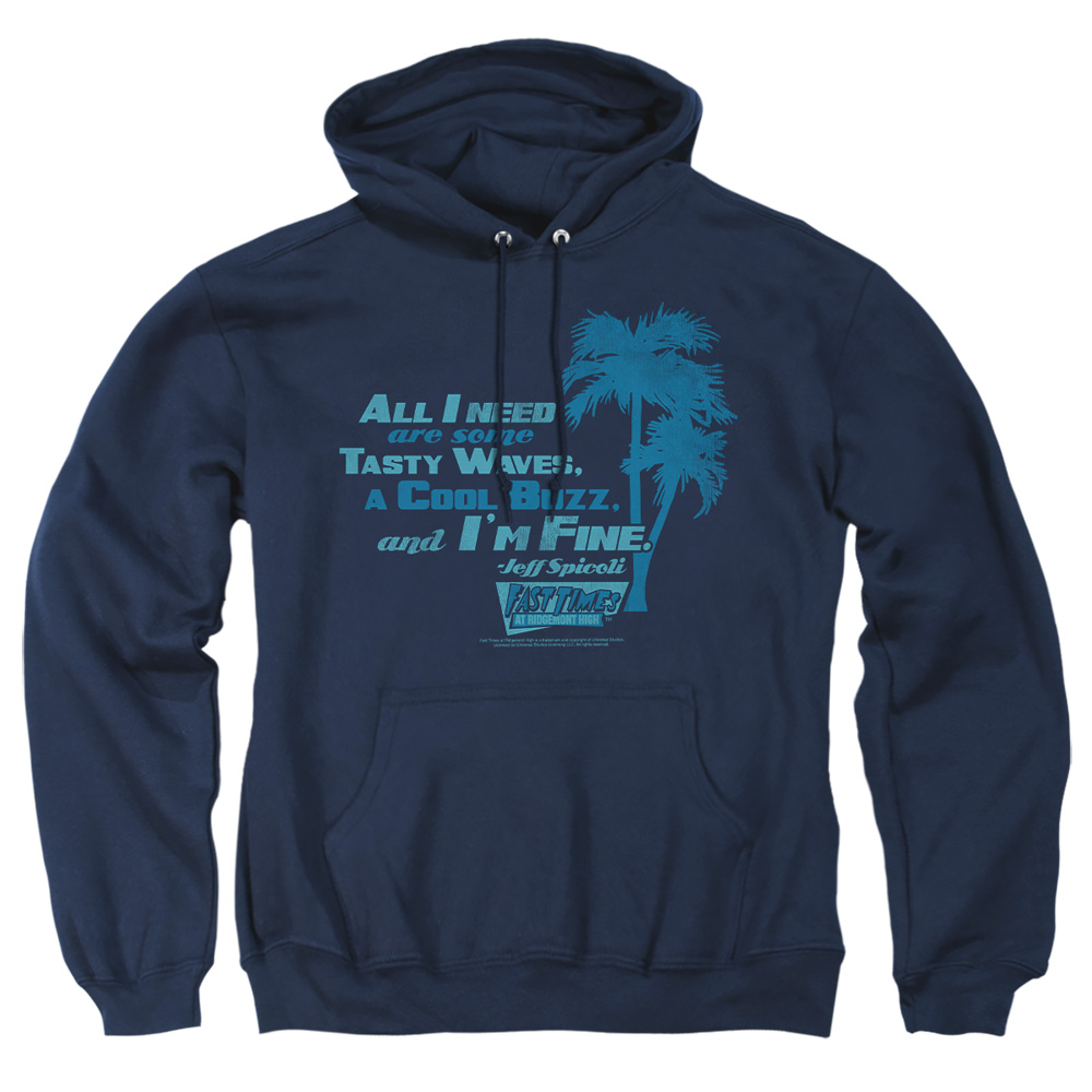 UNI267-AFTH-5 Fast Times Ridgemont High All I Need Adult Pullover Hoodie, Navy - 2X