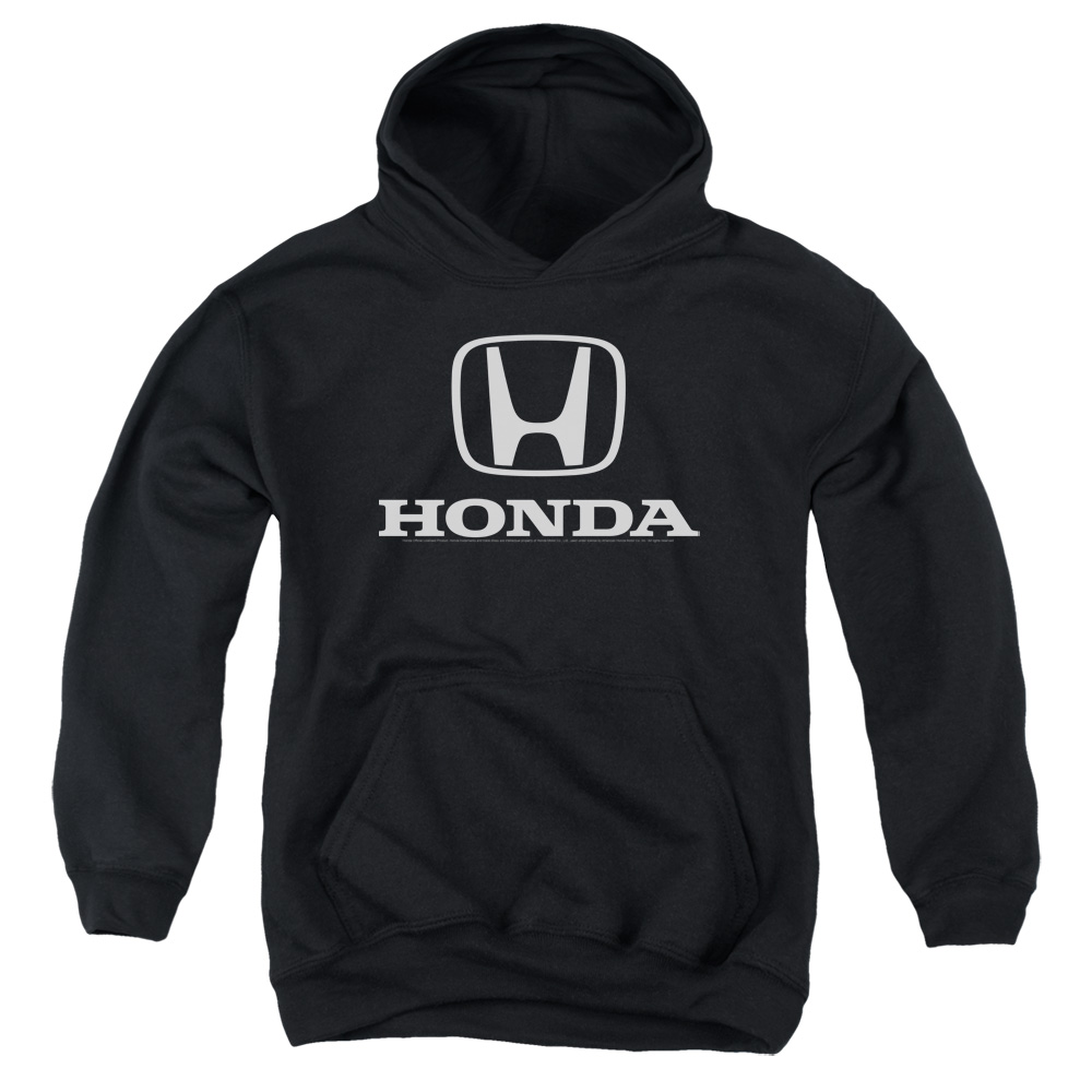 HNDA105-YFTH-2 Honda Standard Logo Youth Hooded Sweatshirt, Black - Medium