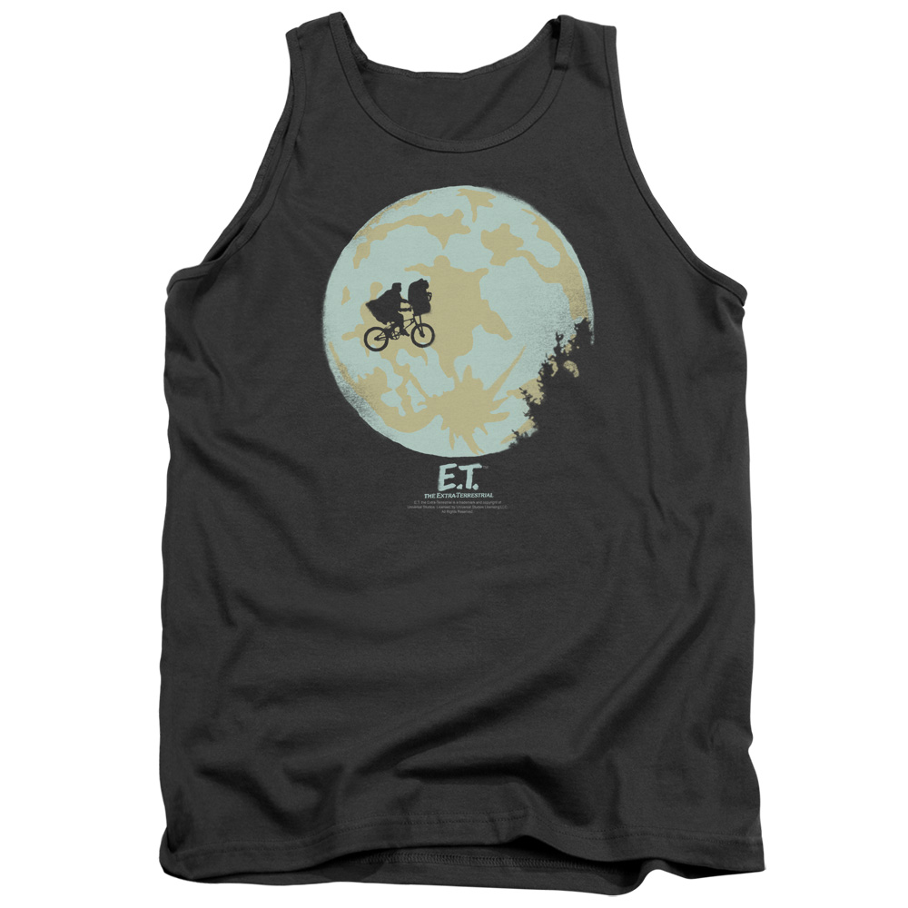 UNI496-TK-2 ET in the Moon Adult Tank Top, Charcoal - Medium