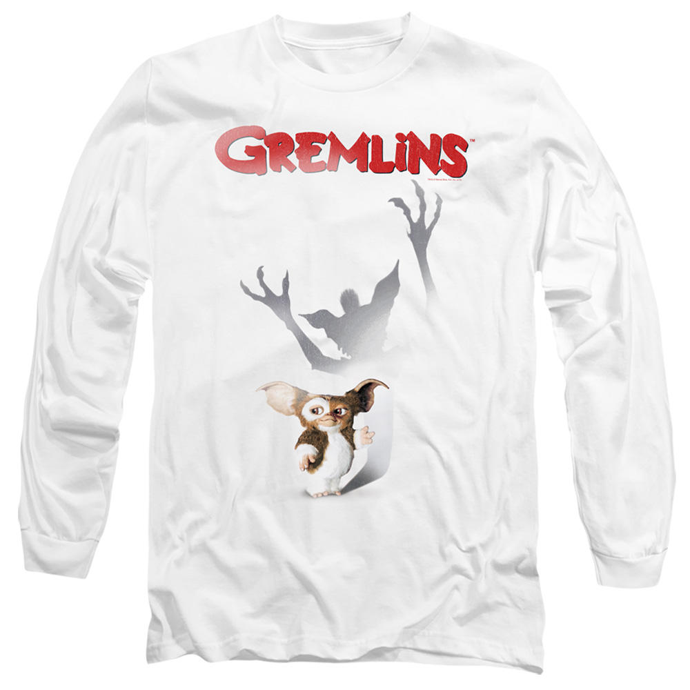 WBM950-AL-2 Gremlins Shadow Adult Long Sleeve T-Shirt, White - Medium