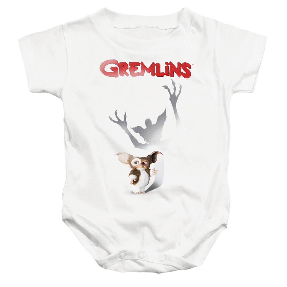 WBM950-SS-2 Gremlins Shadow Infant Snapsuit, White - Medium - 12 Month