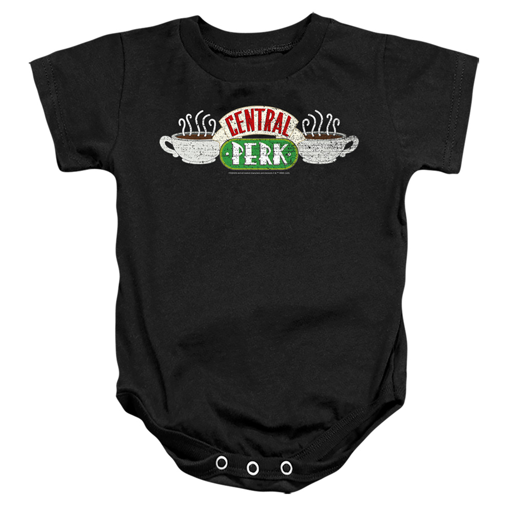 WBT1306-SS-4 Friends Central Perk 1 Infant Snapsuit, Black - Extra Large - 24 Month