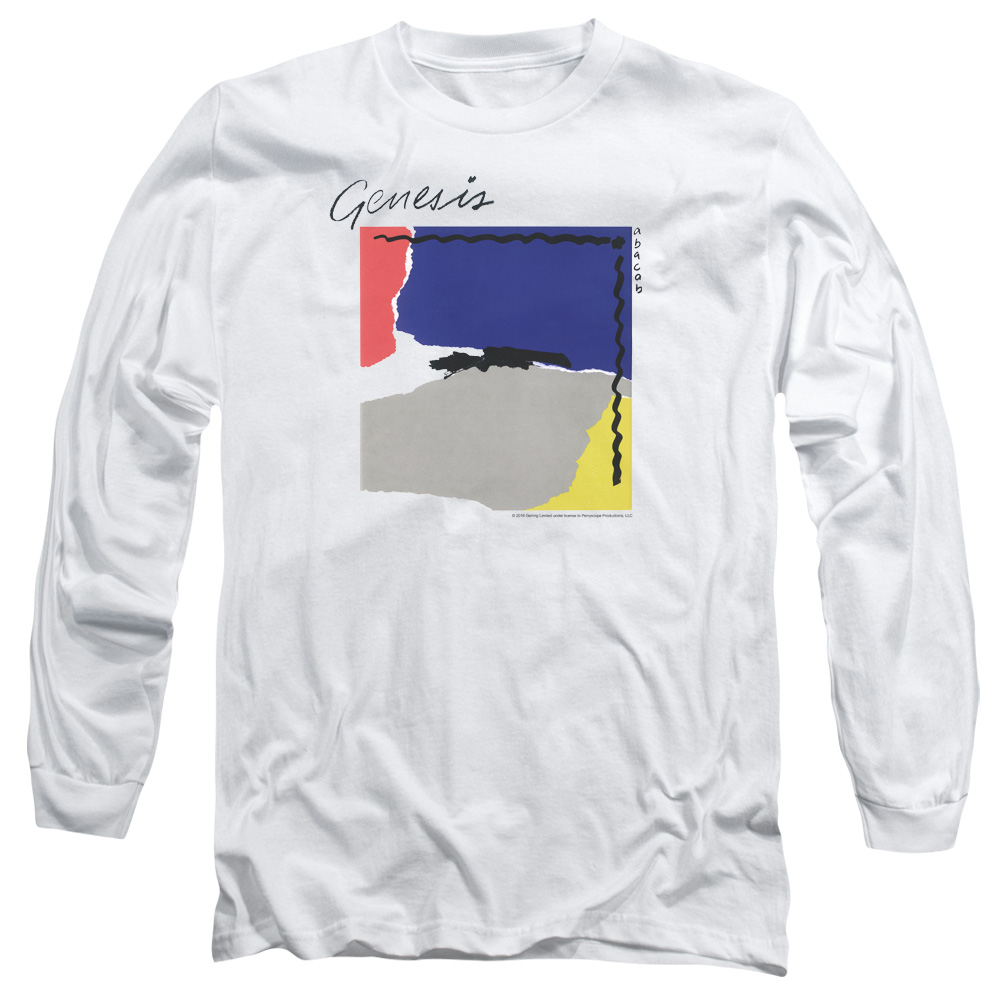 PERRY108-AL-2 Genesis Abacab Adult Long Sleeve T-Shirt, White - Medium