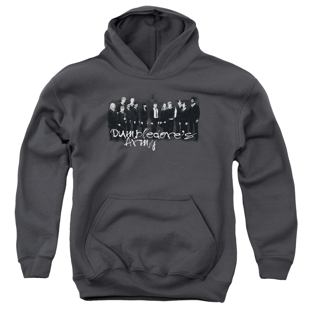 HP5004-YFTH-1 Harry Potter & The Order of Phoenix Da Squad Youth Hooded Sweatshirt, Charcoal - Small