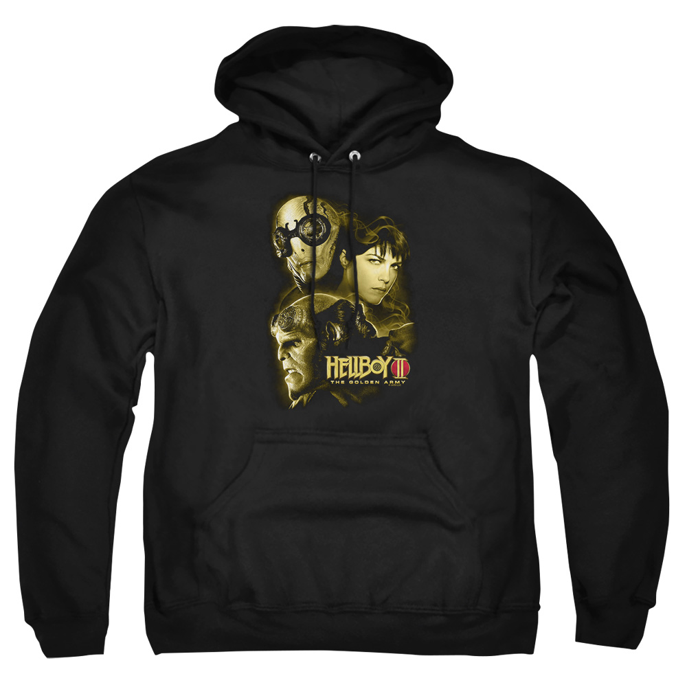 UNI132-AFTH-1 Hellboy II Ungodly Creatures Adult Pullover Hoodie, Black - Small