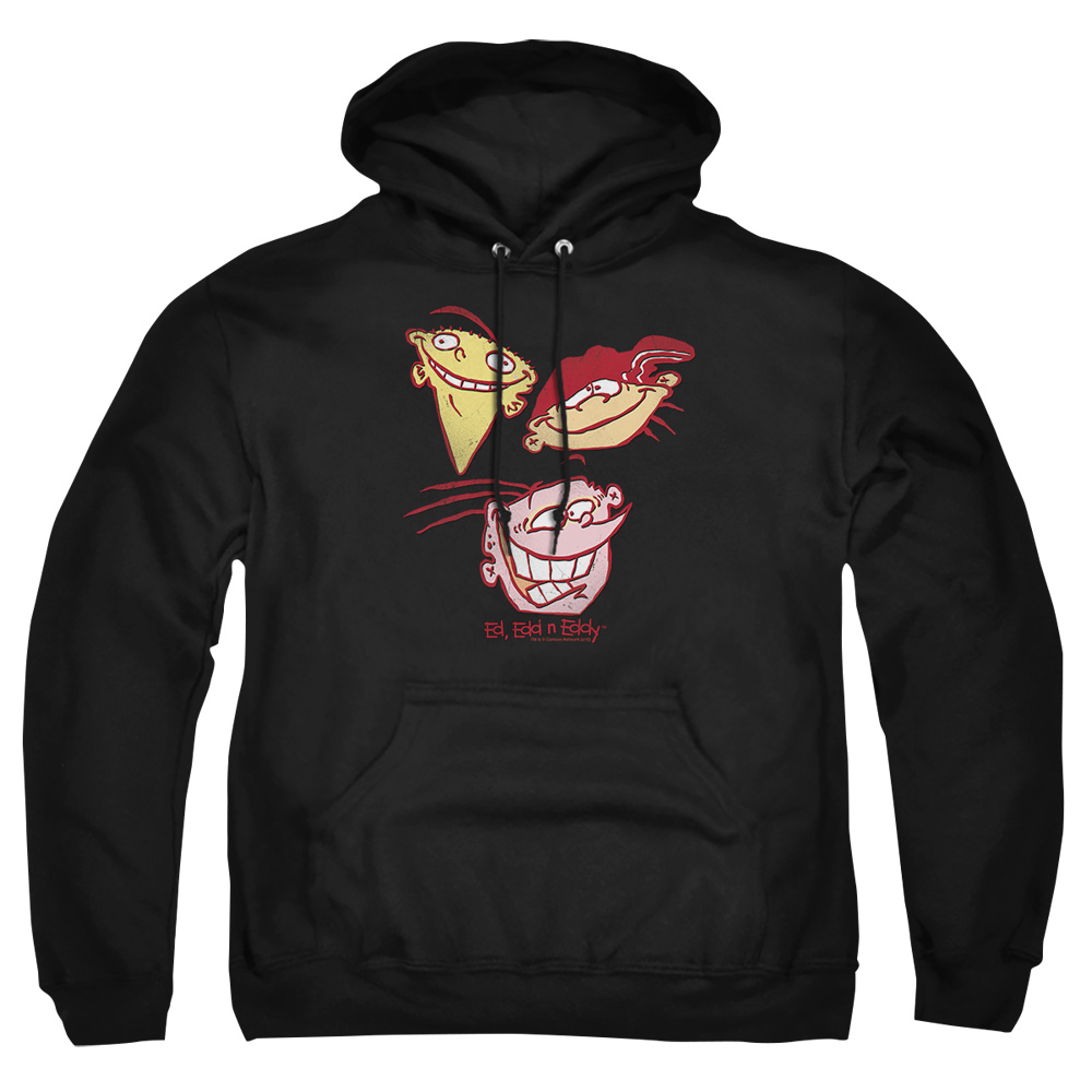 CN359-AFTH-7 Ed Edd Eddy Three Heads Adult Pullover Hoodie, Black - 4X