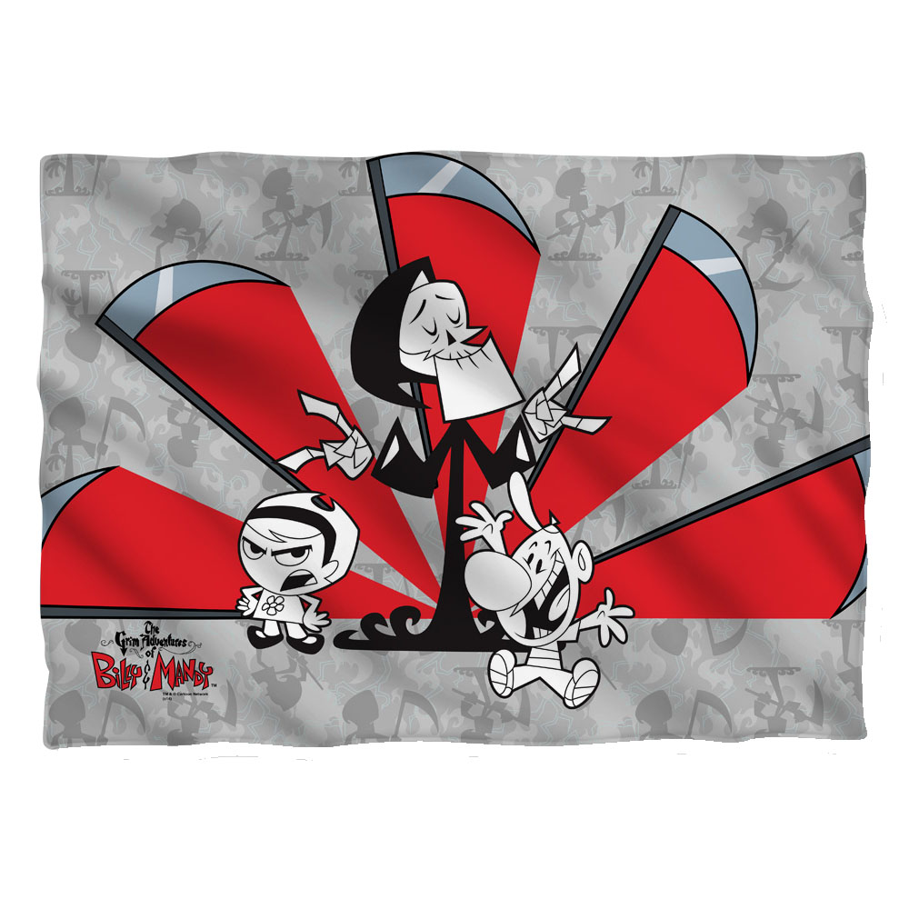 CN413-PLO1-0 Grim Adventures of Billy & Mandy Times Up Pillow Case, White - 20 x 28 in.