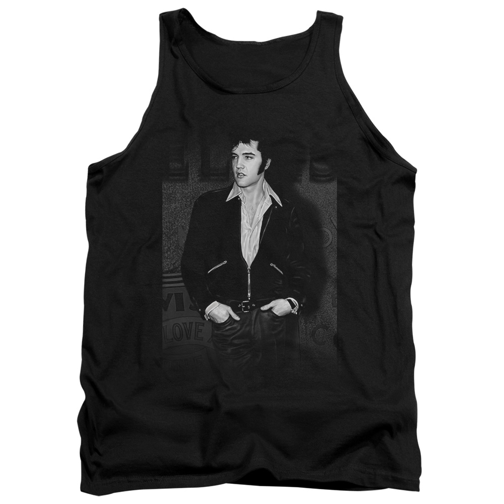 ELV271-TK-2 Elvis Presley Just Cool Adult Tank Top, Black - Medium