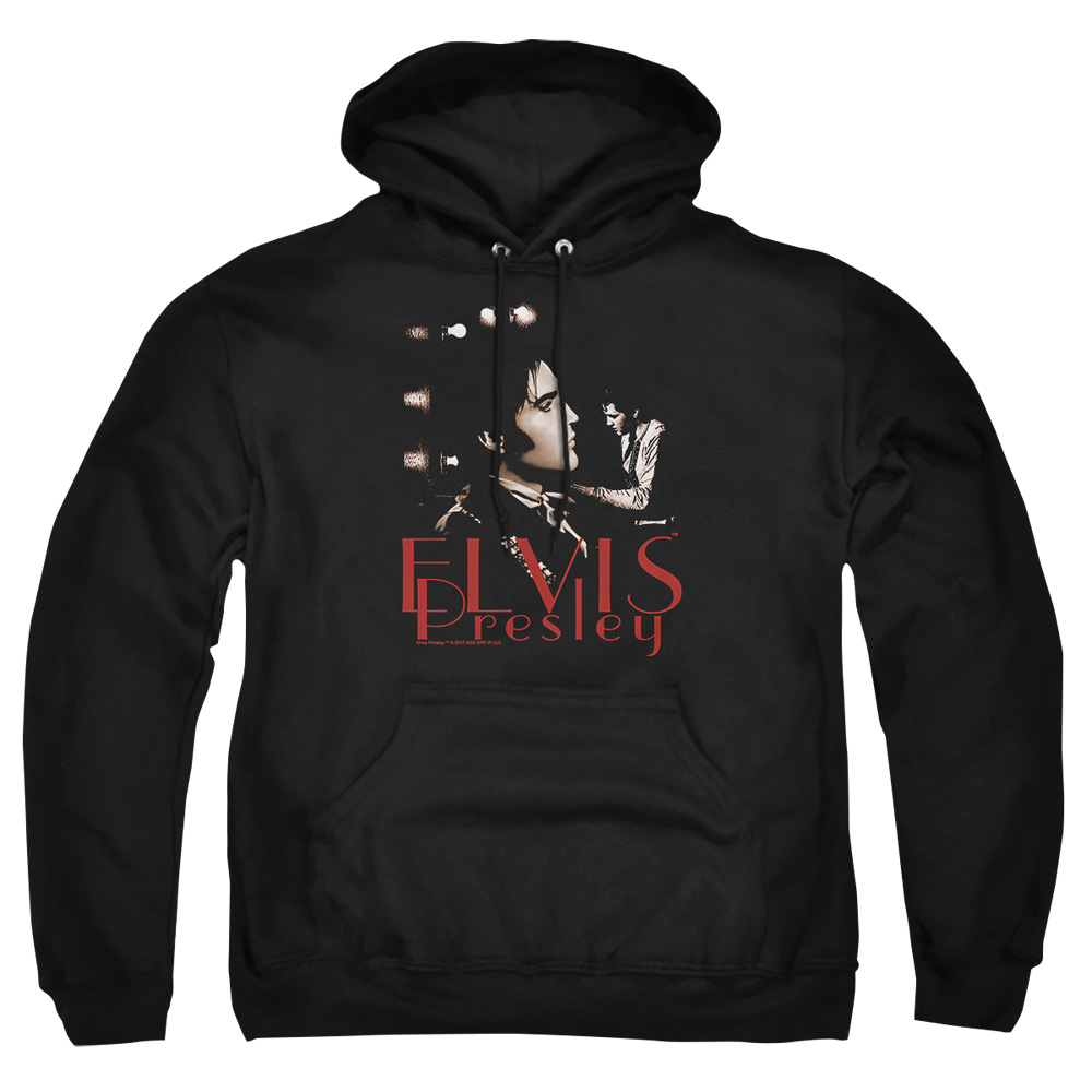 ELV272-AFTH-2 Elvis Presley Memories Adult Pullover Hoodie, Black - Medium