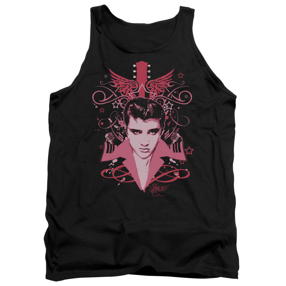 ELV575-TK-2 Elvis Presley Lets Face It Adult Tank Top, Black - Medium