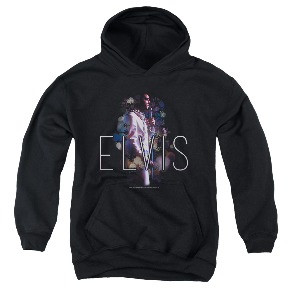 ELV782-YFTH-2 Elvis Presley Dream State Youth Hooded Sweatshirt, Black - Medium