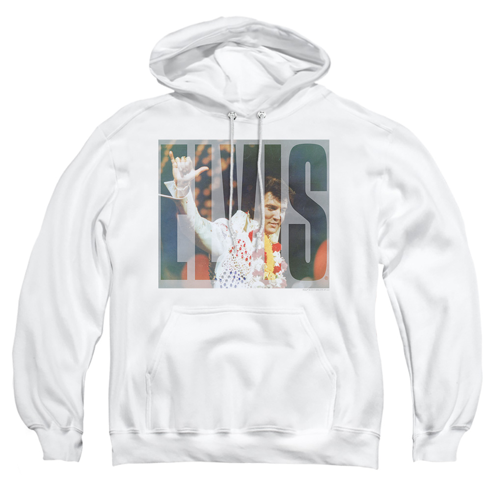 Elvis Presley Aloha Knockout Hoodie - White - Small - Comfortable Fit