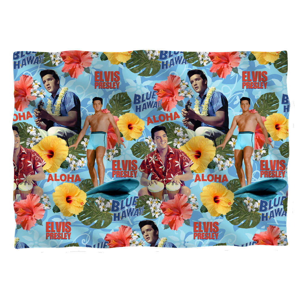 ELV830-PLO1-0 Elvis Presley Blue Hawaii Pillow Case, White - 20 x 28 in.
