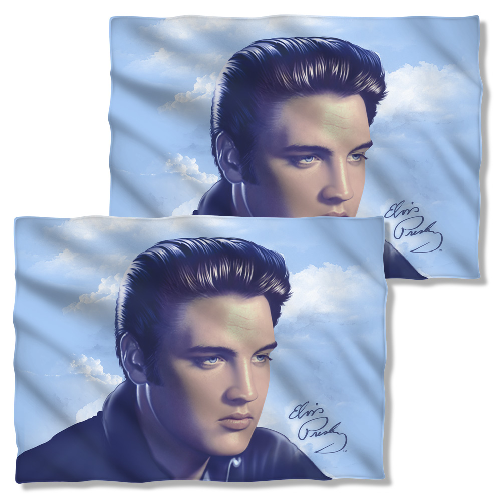 ELV833FB-PLO1-0 Elvis Presley Big Portrait Pillow Case, White - 20 x 28 in.