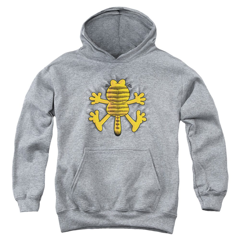 GAR215-YFTH-2 Garfield OW Youth Hooded Sweatshirt, Athletic Heather - Medium
