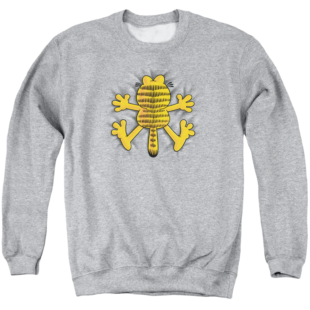 GAR215-AS-2 Garfield OW Adult Crewneck Sweatshirt, Athletic Heather - Medium