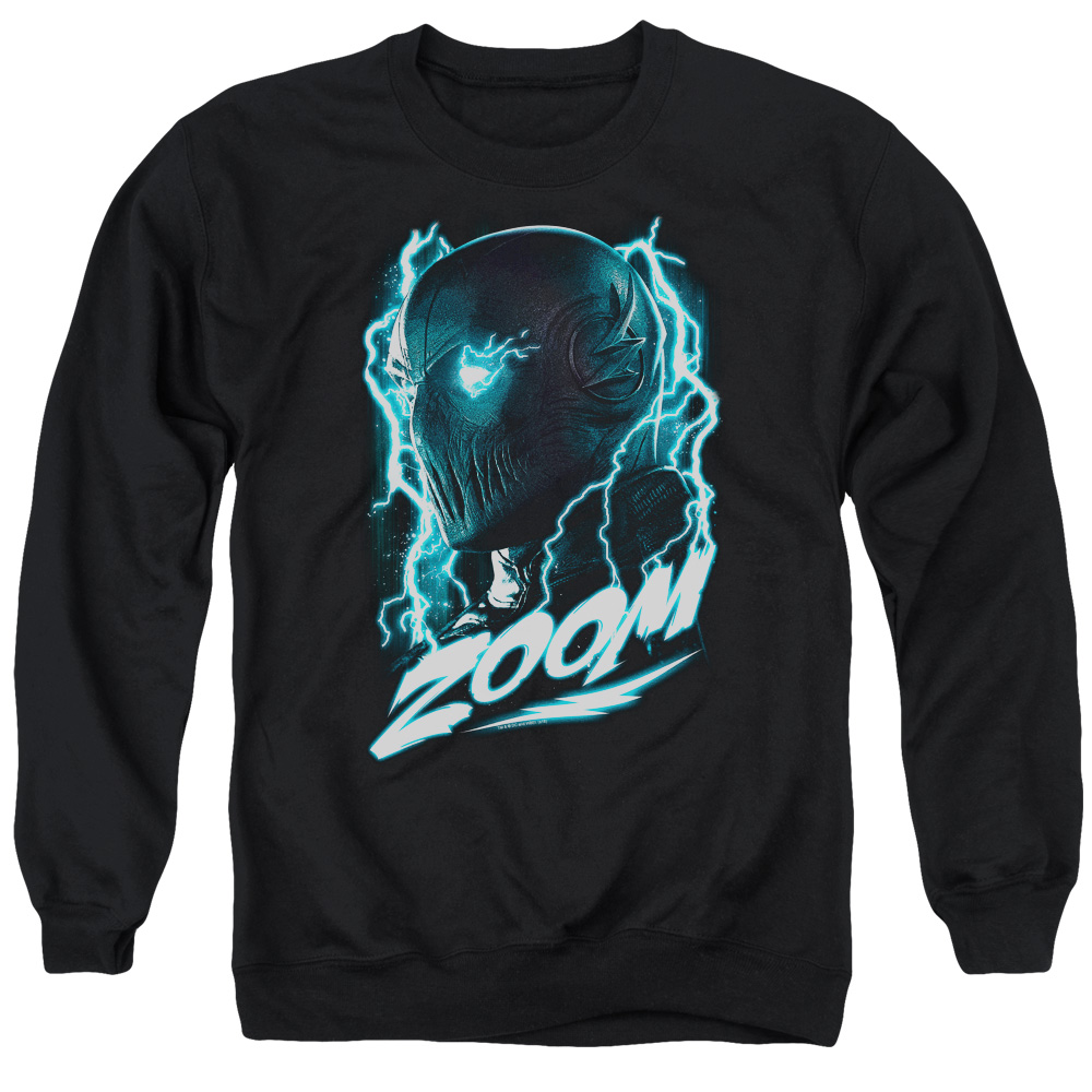 FLSH121-AS-2 Flash Zoom Adult Crewneck Sweatshirt, Black - Medium
