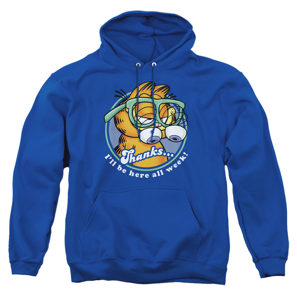 GAR201-AFTH-2 Garfield Performing Adult Pullover Hoodie, Royal - Medium
