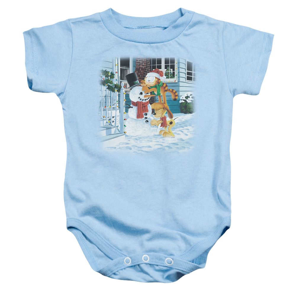 GAR309-SS-1 Garfield Snow Fun Infant Snapsuit, Light Blue - Small - 6 Month