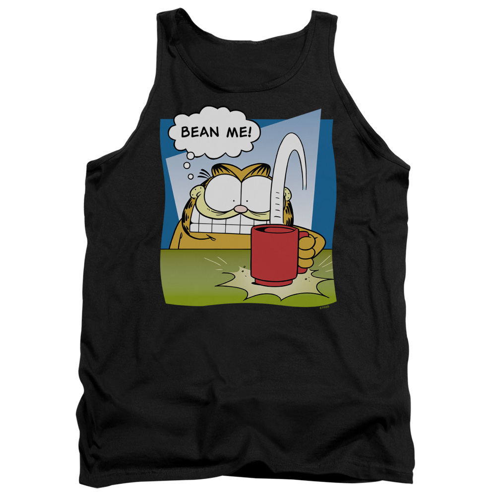 GAR265-TK-2 Garfield Bean Me Adult Tank Top, Black - Medium