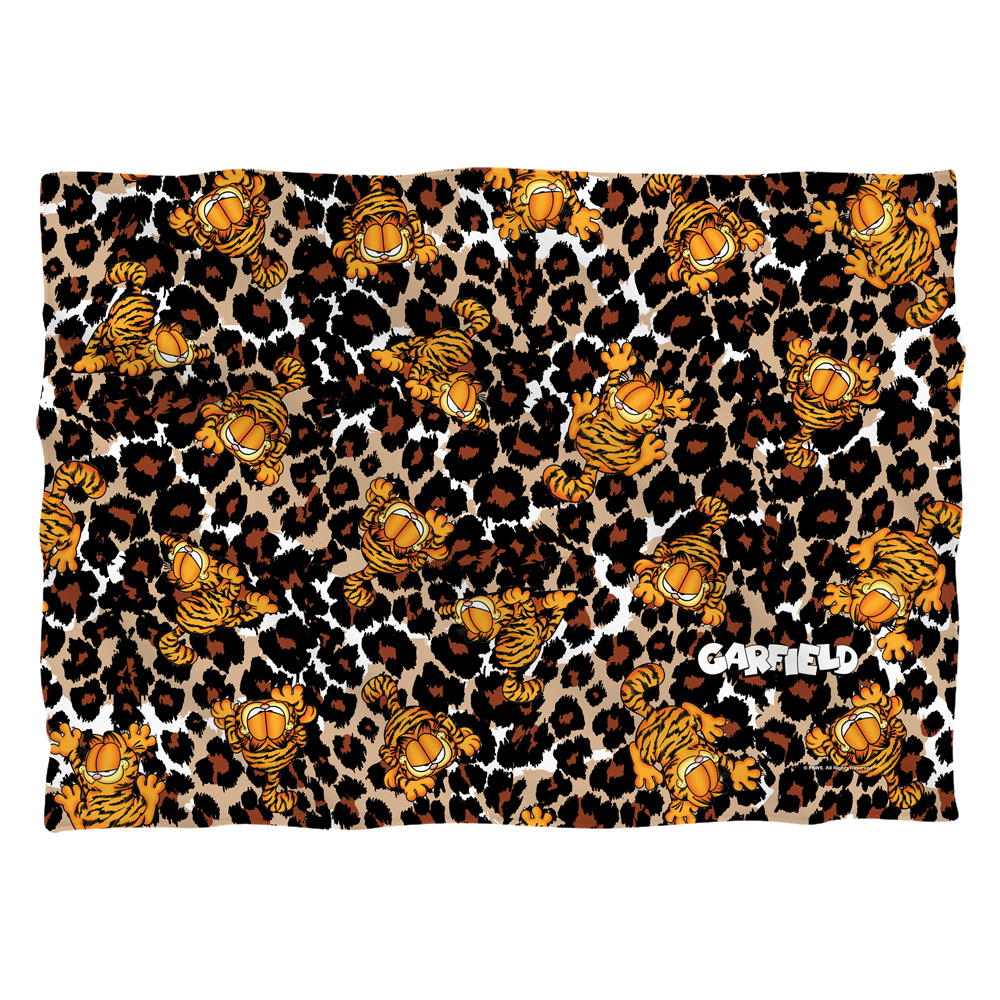 GAR557FB-PLO1-0 Garfield Wild Cat Front Back Print Pillow Case, White - 20 x 28 in.