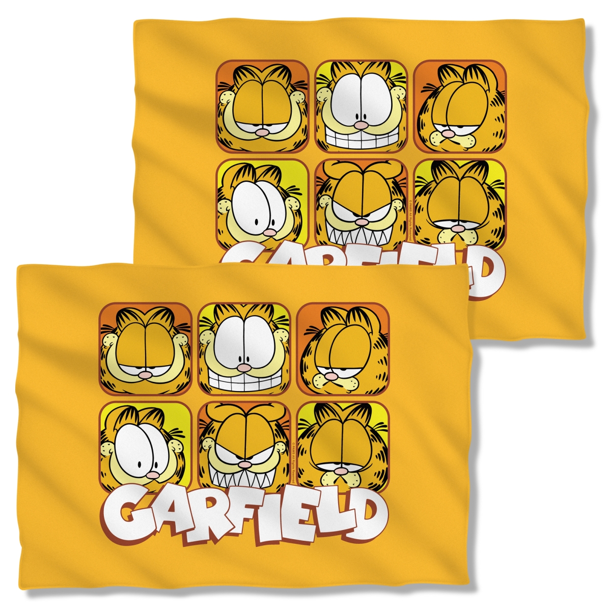 GAR528FB-PLO1-0 Garfield Faces Front Back Print Pillow Case, White - 20 x 28 in.