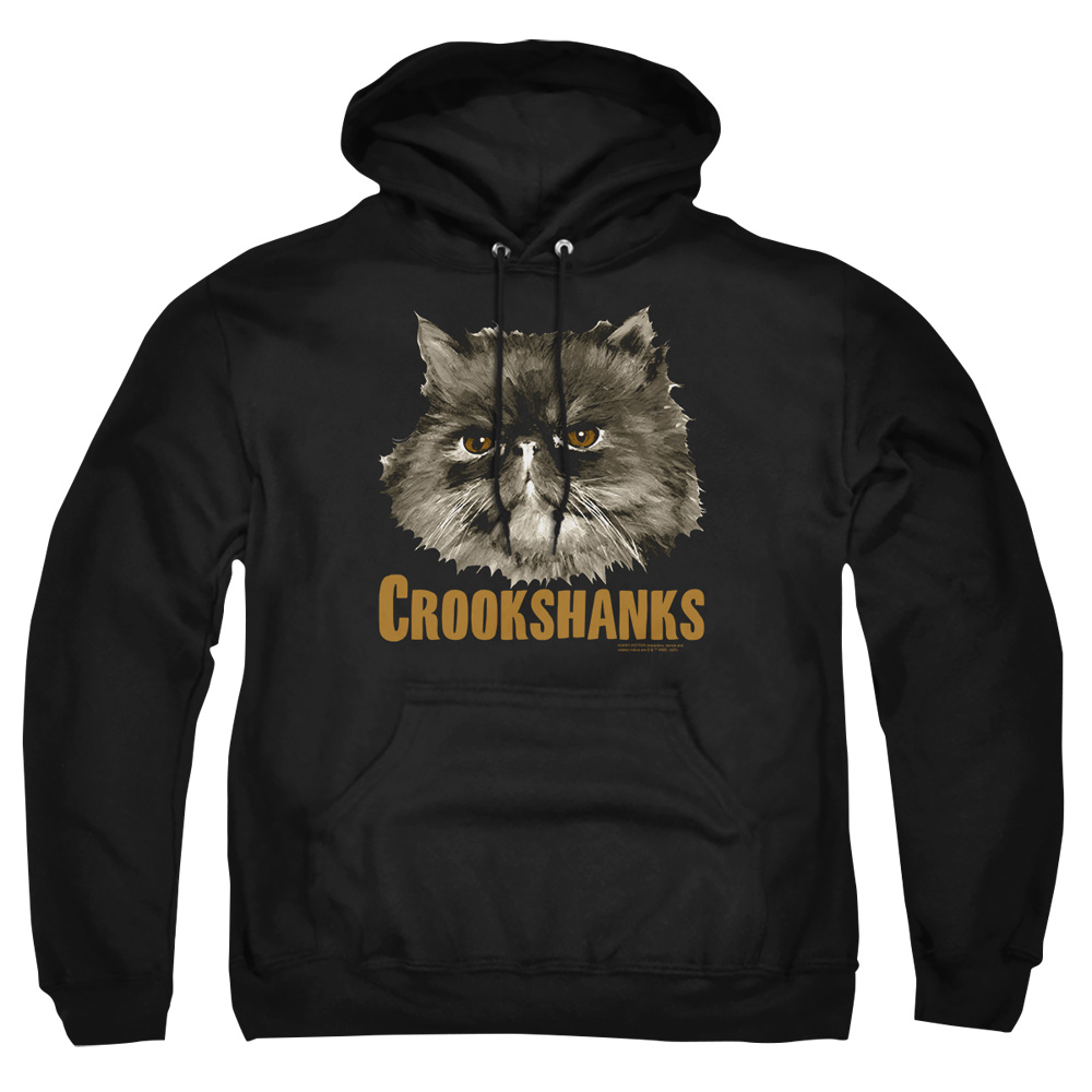 HP8068-AFTH-4 Harry Potter Crookshanks Adult Pullover Hoodie, Black - Extra Large