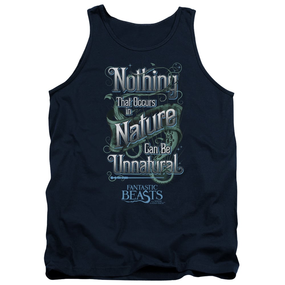 WB233B-TK-2 Fantastic Beasts Unnatural Adult Tank Top, Navy - Medium
