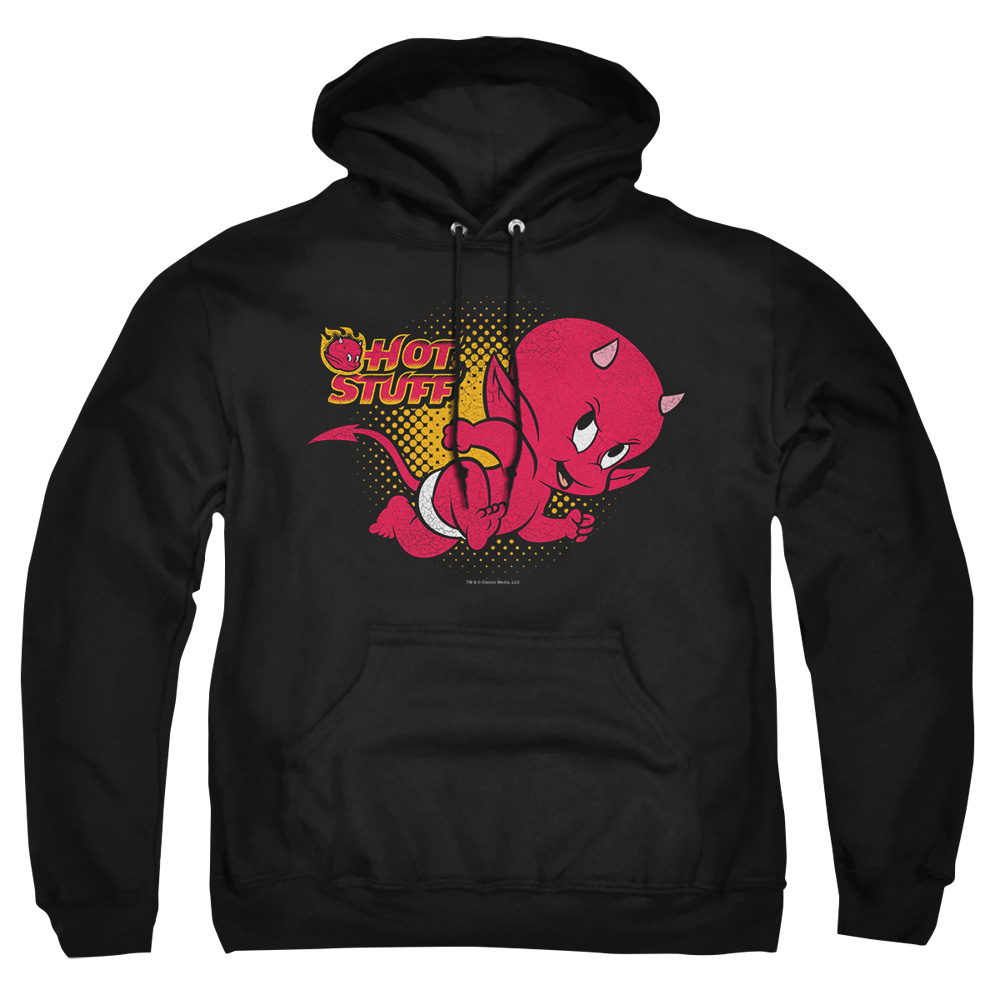 DRM140-AFTH-8 Hot Stuff Little Devil Adult Pullover Hoodie, Black - 5X